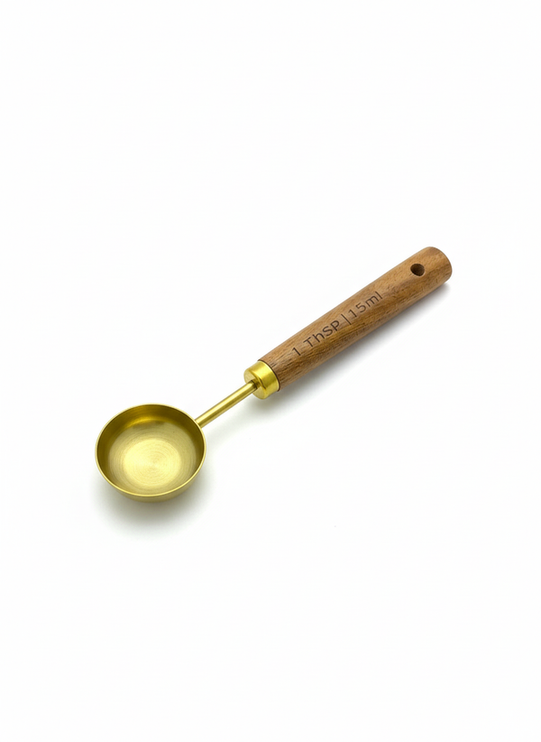 Measuring Spoon with Wooden Handle